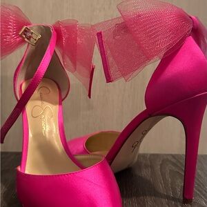Pink High Heels with Bow